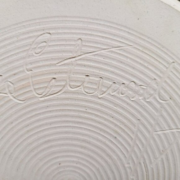 DUKE ESTERWOOD Mystic Mud Pottery Pie Plate 9"  Red Black White North Carolina - Picture 5 of 12